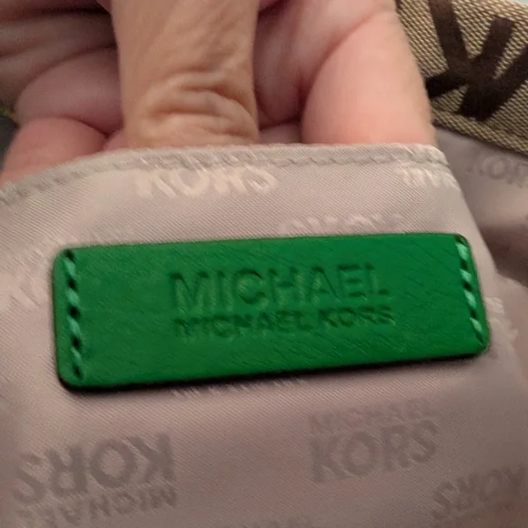 Michael Kors Brown and Green Tote Bag - Picture 5 of 5